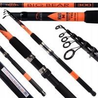 WĘDKA TELESKOPOWA BIG BEAR 300CM GRUNT SPŁAWIK 80 CM 300G HOKKAIDO