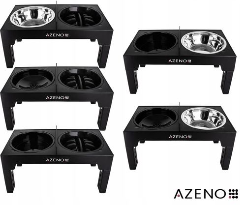 Miska dla Psa NA STOJAKU MISKA PODWÓJNA REGULOWANA DUŻA Spowalniająca 3w1 na Arena.pl