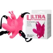 Silikonowy Motylek Z Wibrującym Penisem - Ultra Passionate Harness