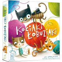 Gra planszowa dla dzieci o kotach biegających za kłębkiem Kociaki łobuziaki