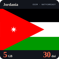 Karta eSIM Internet Jordania 5 GB na 30 dni - bez rejestracji