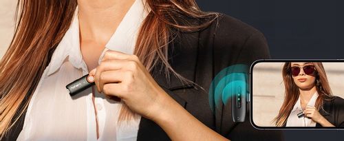 Mikrofon bezprzewodowy Hohem Lavalier Mic-01 (1 TX + 1 RX) Czarny, USB-C na Arena.pl