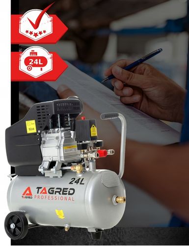 SPRĘŻARKA POWIETRZA KOMPRESOR OLEJOWY 3,4KM 24L + ZESTAW PNEUMATYCZNY na Arena.pl