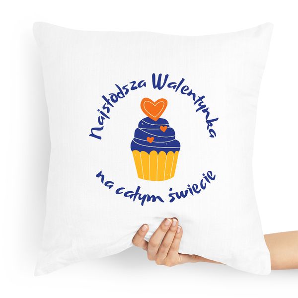 Poduszka Na Walentynki Najsłodsza Walentynka Z Nadrukiem Ze Zdjęciem zdjęcie 1