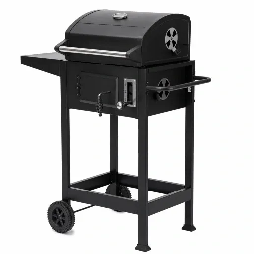 GRILL WĘGLOWY OGRODOWY SMART RUSZT ŻELIWNY WÓZEK zdjęcie 10