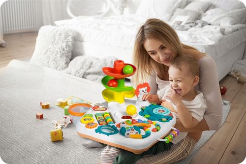 STOLIK EDUKACYJNY INTERAKTYWNY 2w1 TABLICA PANEL MUZYCZNY MUZYKA RICOKIDS na Arena.pl