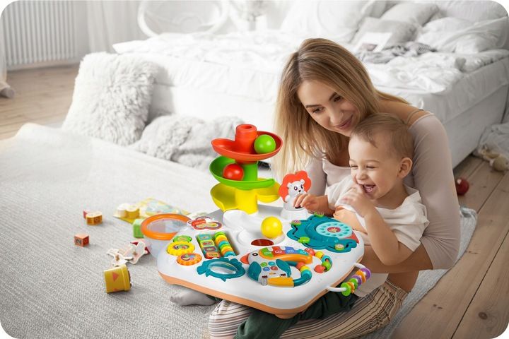 STOLIK EDUKACYJNY INTERAKTYWNY 2w1 TABLICA PANEL MUZYCZNY MUZYKA RICOKIDS zdjęcie 10