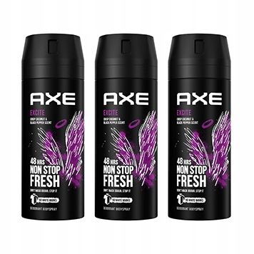 AXE EXCITE FRESH 48h Deodorant Body Spray 150ml x3 na Arena.pl
