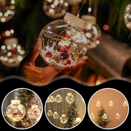 LAMPKI CHOINKOWE LED BOMBKI MIKOŁAJE ŚWIĄTECZNE 10 KUL LED NA USB 3M PILOT na Arena.pl