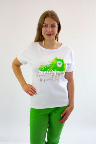Koszulka z trampkiem Martina Biała z limonką S/M na Arena.pl