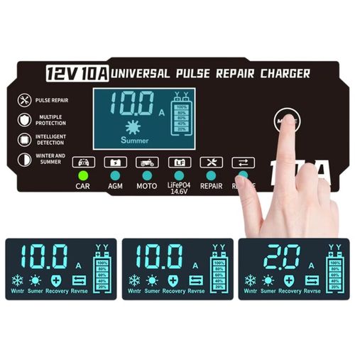 Prostownik Samochodowy Automatyczny z funkcją naprawy akumulatorów 12V 10A na Arena.pl