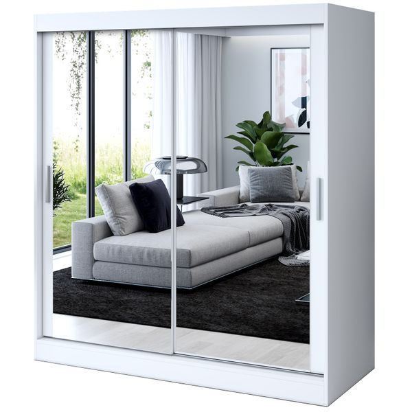 Szafa Przesuwna 180cm KARL Dąb Sonoma Garderoba 2 wnętrza zdjęcie 4