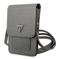 guess torebka guwbsatmgr szary/greysaffiano triangle