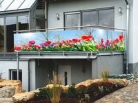 Osłona balkonowa NA WYMIAR na balkon kwiaty łąka