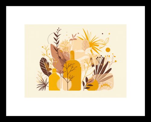 Plakat 18x13cm Złote Rośliny na Arena.pl
