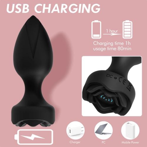 power escorts   princess plug   remote rose design plug   usb rechargeable na Arena.pl