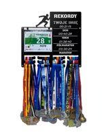 Wieszak na medale i numery startowe REKORDY BIEGOWE RUN twoje imię 333.1