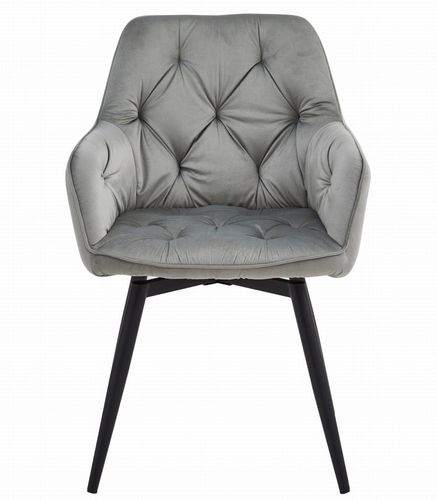 Krzesło JORK360 - aksamit srebrno-szary / nogi czarne x 1 na Arena.pl