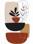 Plakat 15x20cm Botaniczna Abstrakcja