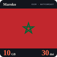 Karta eSIM Internet Maroko 10 GB na 30 dni - bez rejestracji
