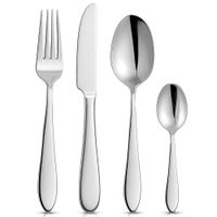 Zestaw Sztućców Sztućce Stalowe dla 6 Osób 24 el Widelec Łyżka Nóż Łyżeczka