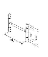 dostawka wydłużająca drabinkę 1 szczebel - niebieski
