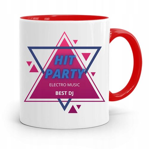 Dla Dja Muzyka Kubek Czerwony Hit Party Best Dj Z Nadrukiem Ze Zdjęciem na Arena.pl