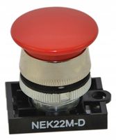 Przycisk sterowniczy metalowy grzybek 22mm IP55 NEK22M-D czerwony PROMET