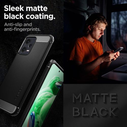 spigen rugged armor xiaomi redmi note 12 5g / poco x5 5g matte black na Arena.pl