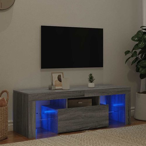 Szafka pod TV z LED, szary dąb sonoma, 120x35x40 cm na Arena.pl