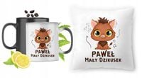 Dla Pawła Zestaw Kubek Magiczny + Poduszka Z Nadrukiem Ze Zdjęciem