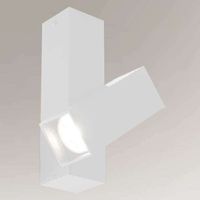 Sufitowa LAMPA industrialna MITSUMA 8001 Shilo metalowa OPRAWA prostokątna regulowana biała