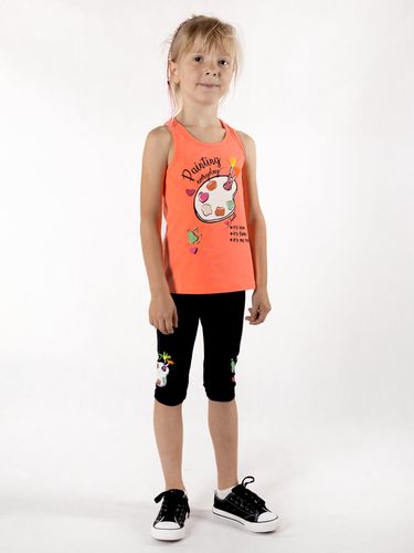 Podkoszulka dziewczęca bokserka bawełniana z aplikacją 3D 134-140 YOCLUB na Arena.pl