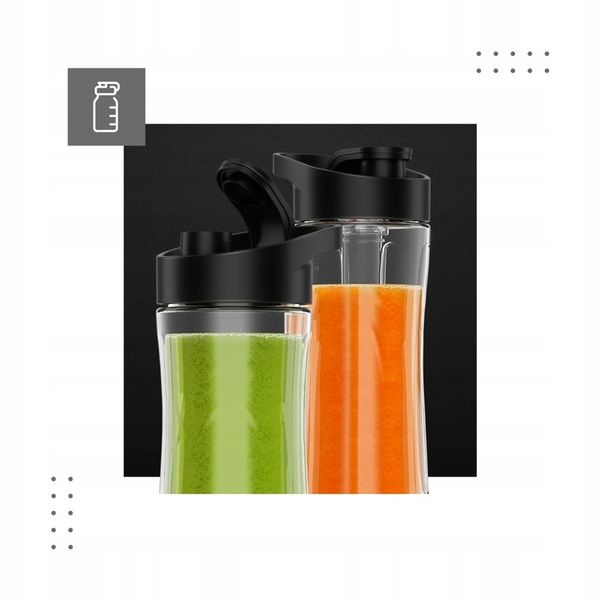 Blender Kielichowy VERTENZ mocny dwa bidony MIKSER 4w1 DO SMOOTHIE zdjęcie 13