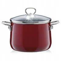 RIES Rosso Riess Garnek z pokrywą 6,5l 24cm EMALIA KWARCOWA AUSTRIA