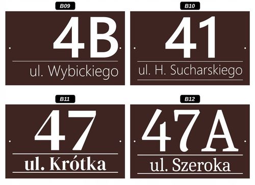 Tabliczka Adresowa BRĄZ MAT Duża - METALOWA - UV na Arena.pl