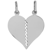 SREBRNY WISIOREK SERCE ŁAMANE PRÓBA SREBRA 925 GRAWER GRATIS