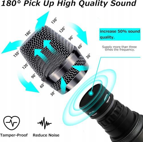 JYX JYX-V15 mikrofon bezprzewodowy do Karaoke 24m Jack 6,35 mm na Arena.pl