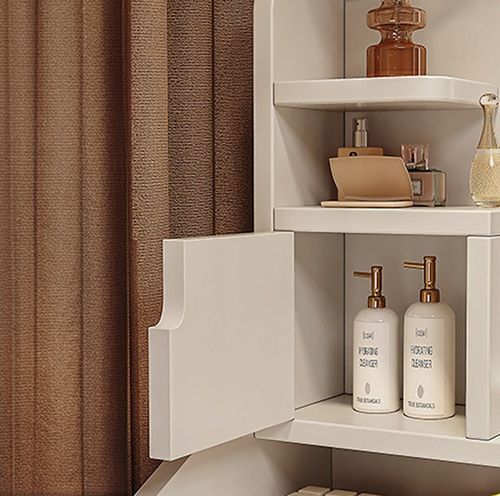 TOALETKA Z LUSTREM BIAŁA MAKIJAŻU GLAMOUR Z SZUFLADAMI SKANDYNAWSKA MODERN na Arena.pl