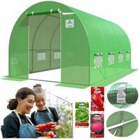 TUNEL OGRODOWY FOLIOWY SZKLARNIA 4x2,5m 10m 2,5x4 ZIELONY WARZYWA - GRATISY