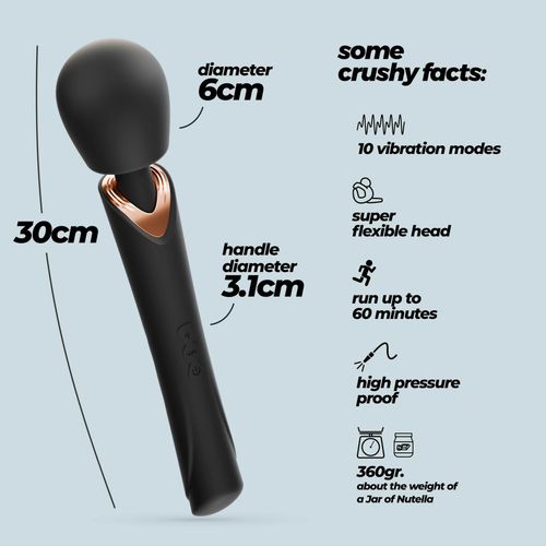 Crushious Holly Rechargeable Wand Massager Black na Arena.pl