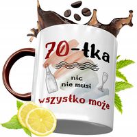 Kubek Bordowy 70 Urodziny Na Urodziny Prezent Z Nadrukiem Ze Zdjęciem