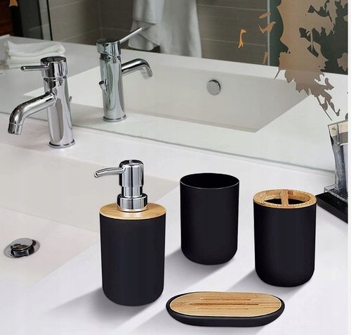 Zestaw łazienkowy akcesoriów łazienkowych 6 elementów kosz szczotka do WC na Arena.pl