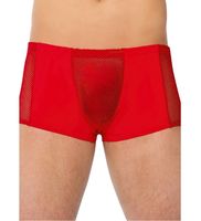 Czerwone siateczkowe bokserki L