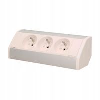 GNIAZDO MEBLOWE 3X2PZ BIAŁE ON-9001/W-G ORNO