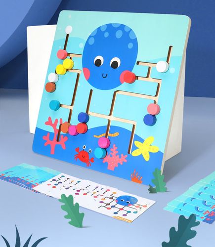 gra logiczna labirynt drewniany ośmiornica pod wodą jhtoy-647 na Arena.pl