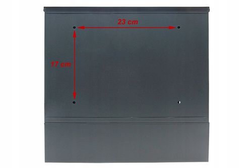 Skrzynka na listy wrzutnia z NUMEREM DOMU ADRESEM DRUK UV ANTRACYT na Arena.pl