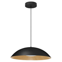 Wisząca lampa Valles LE42806 LED 3000K nad wyspę czarna drewniana
