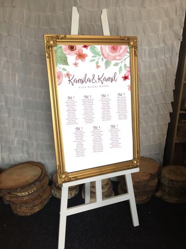 Plan stołów weselnych ROZMIESZCZENIE gości wesele tablica 100x70 na Arena.pl