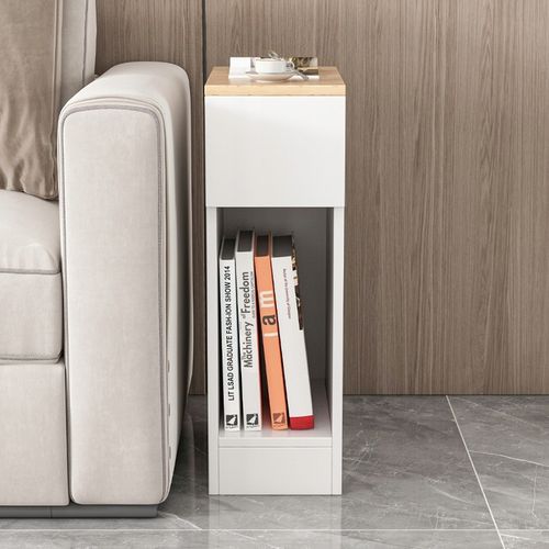 SZAFKA NOCNA WĄSKA Z SZUFLADĄ STOLIK Z PÓŁKĄ NOWOCZESNY LOFT SYPIALNI na Arena.pl